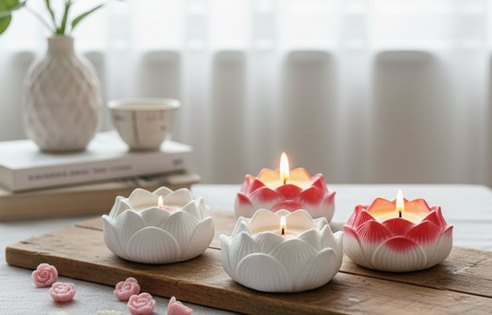 Blooming Lotus & Rose Scented Candle